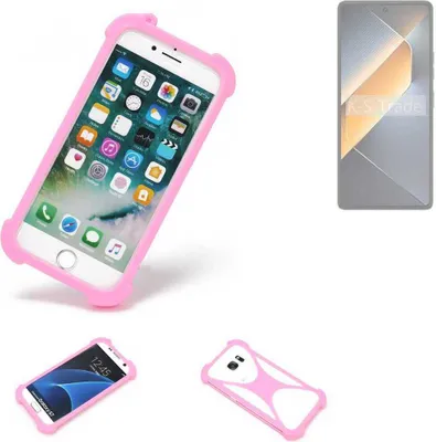 Produktbild von K-S-Trade Handy Hülle kompatibel mit Tecno Pova 6 Schutz Hülle Bumper Silikon Schutz Hülle Cover Case Silikoncase Silikonbumper TPU Softcase