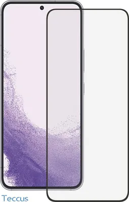 Produktbild von Teccus Full, Samsung, Galaxy S22, Stoßfest, Schmutzabweisend, Kratzresistent, Splitterfrei, Schwarz, Transparent, 2 Stück(e)