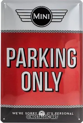 Image de Nostalgic-Art - Plaque en métal 20 x 30cm - Mini - Parking Only Red