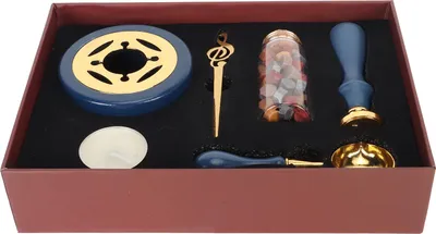Produktbild von Wachssiegel-Stempelset mit Wärmelöffel Retro für Einladungen, Umschläge, Postkarten