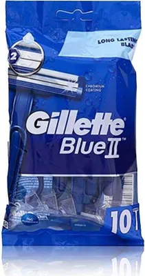 Produktbild von Gillette Blue II Einwegrasierer 10 Stück Herren Rasierer Zweiklingen Rasur