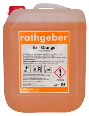 Produktbild von Alkoholreiniger 'fix-Orange' 10,0 L PE-Kanister