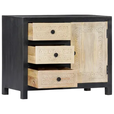 Immagine prodotto di Credenza Intagliata a Mano Grigio 75x35x60 cm Massello di Mango