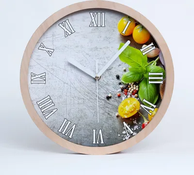 Produktbild von Holzuhr 20fi cm wanduhr - weiße Spitzen - Gemüse