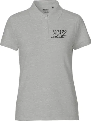 Produktbild von Huuraa Damen Polo Shirt Soest verliebt L Sport Grey Bio Baumwolle Fairtrade Poloshirt Geschenkidee