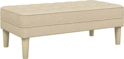 Produktbild von vidaXL Bank mit Kissen Creme 113 x 57 x 39 cm Stoff