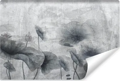 Produktbild von Muralo Vlies Fototapete BLÄTTER Seerose Blumen Beton Abstraktion Vintage Br. 90cm x Hö. 60cm