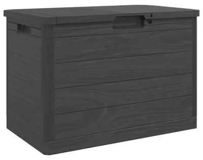 Image de Boîte de rangement, matériau résistant aux intempéries, grande capacité de stockage, couleur noire