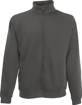 Produktbild von Fruit Of The Loom Herren Sweat-Jacke / Sweatshirt mit Reißverschluss BC1375 (XL) (Hellgrau)