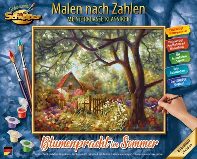 Produktbild von Schipper Blumenpracht im Sommer Malen nach Zahlen, Farben enthalten, Junge/Mädchen, Einzel Ausmalbild
