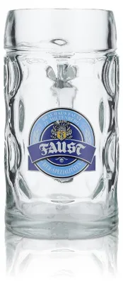 Produktbild von 6x Faust Glas 0,5l Bierkrug Humpen Seidel Gläser Set Brauhaus Bier Spezialitäten