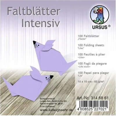 Produktbild von Faltblätter Intensiv Uni 10x10cm VE=100 Blatt flieder
