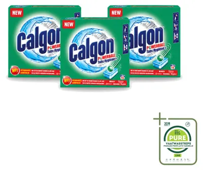 Immagine prodotto di 3 pastiglie per la pulizia della lavatrice Calgon – protezione contro il calcare – confezione grande – 3 pezzi
