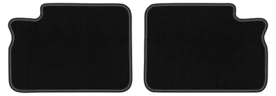 Produktbild von Velours-Fußmatten Hinten für Opel Agila A 2000-2007 (Schrägheck) – 2-tlg, Schwarz, passgenau – Wielganizator LUX