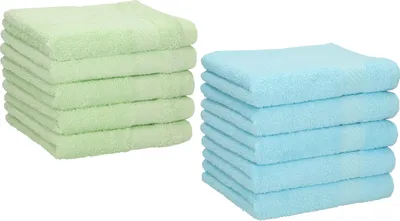 Produktbild von Betz 10 Stück Seiftücher 30x30 cm PALERMO 100% Baumwolle Farbe: grün und türkis