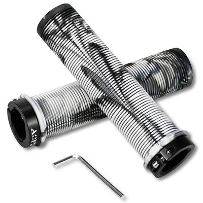 Image de Poignée de guidon vélo - Caoutchouc antidérapant - Aluminium - 22 mm - 135 mm