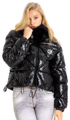 Immagine prodotto di Giacca invernale da donna WM134 con colletto in ecopelliccia