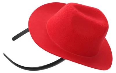 Mini-Cowgirl-Hut Stirnband rot für Westernparty Kostüm Accessoire