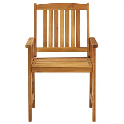 Image de vidaXL Chaises de jardin 4 pcs. Bois massif acacia