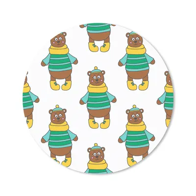 Produktbild von MuchoWow® Mauspad Mousepad Plüschtier - Bär - Muster 20x20 cm - Mousepads - Maus Mat - Pad - Mausunterlage - Schreibtischmatte