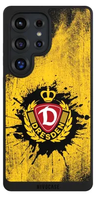 Produktbild von NIVOCASE Handyhülle für Samsung Galaxy S25 Ultra  Hülle NIVOpure Case Schwarz Fußball Offizielles Lizenzprodukt SG Dynamo Dresden