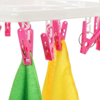 Produktbild von Hängetrockner mit 18 Clips - Mini-Kleidungstrockner für Socken und kleine Artikel