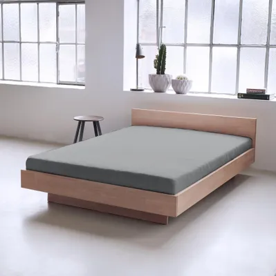 Produktbild von DORMISETTE Spannbetttuch Biber silbergrau BL 100x200 cm grau