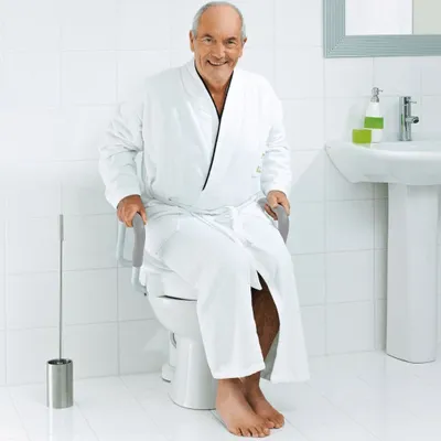 Immagine prodotto di Sedile per WC RIDDER con maniglione di sicurezza Bianco 150 kg A0072001