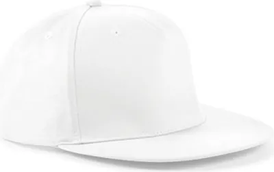 Produktbild von Beechfield B610 | 5-Panel Snapback Rapper Cap / Kappe / Mütze / Hut - Farbe: White - Größe: One Size