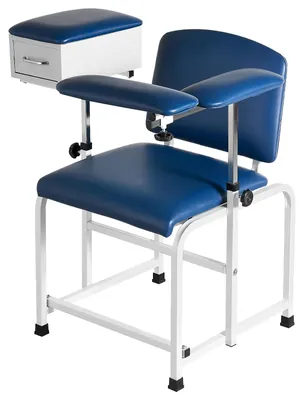 Immagine prodotto di Sedia medica SucceBuy per prelievi di sangue, con una capacità di carico di 227 kg, struttura in acciaio robusta, dotata di cassetto e braccioli regolabili, seduta imbottita in ecopelle, ideale per ospedali e cliniche