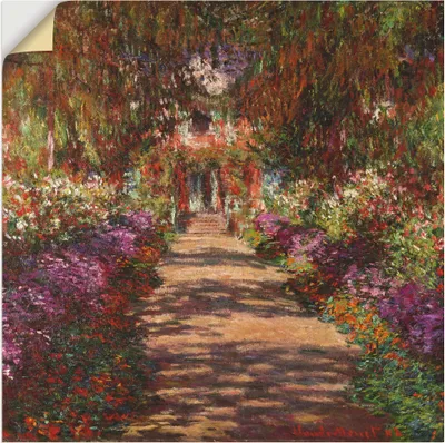 Produktbild von ARTland Wandbild, selbstklebend Weg in Monets Garten in Giverny. 1902 Größe: 50x50 cm
