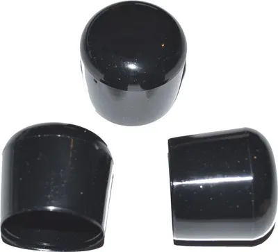 Produktbild von 100 Stück - Kappe für Rundrohr D=20 mm L= 20 mm schwarz PVC