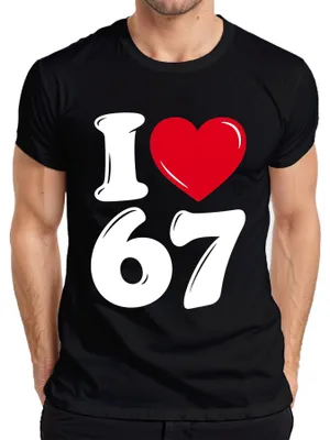 Productafbeelding van "Ik ben 67! Cadeau-idee voor een verjaardag. Statement-shirt met sarcasme. Feestshirt voor heren. Zwart, maat 3XL."