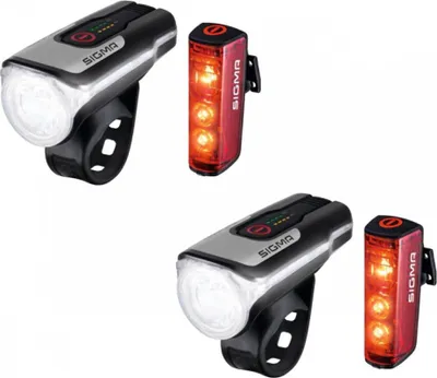 Produktbild von Sigma 2 x Beleuchtungsset Aura 80 USB Blaze Fahrradbeleuchtung LED Frontlicht...