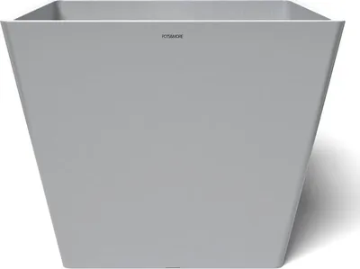 Image de POTS&MORE Pflanztopf Prismo 50, Ã¸ 50 cm quadratisch Hellgrau Höhe 40,5 cm