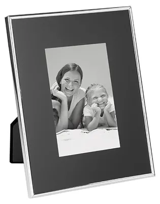 Produktbild von FINK Bilderrahmen SORA 10x15 cm - Fotorahmen aus Metall versilbert, schwarz und silber, glatt, mit Glas, zum Stellen