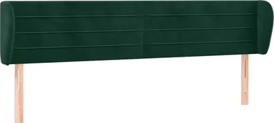Produktbild von vidaXL Kopfteil mit Ohren Dunkelgrün 183x23x78/88 cm Samt