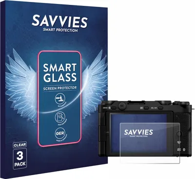 Produktbild von 3x Savvies Schutzglas Folie für Fujifilm X-M5 9H Panzer Schutzfolie Glas Displayschutz klar transparent