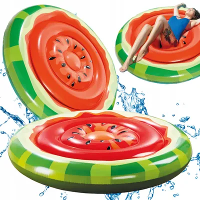 Briix Wassermelonen-Schwimmreifen, PVC, 137 cm, ab 14 Jahren, für den Pool