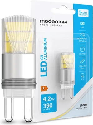 Obrázok produktu pre Modee Lighting LED žiarovka G9 hliník 4,2W 6000K 390lm