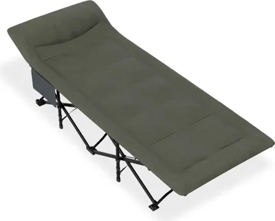 Obrázek produktu pro TRMLBE kempinkové lůžko skládací 185x75 cm skládací lůžko s matrací a polštářem a boční taškou kempinkové lůžko kationtová tkanina cestovní lůžko max. nosnost 250 kg, pro venkovní i vnitřní použití