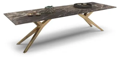 Obrázek produktu pro Luxuriöser Luxus Edelstahl Esszimmer Tisch Eleganter Marmor Tische