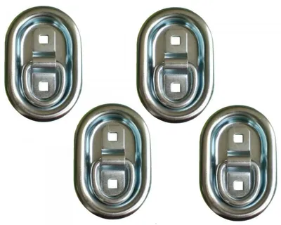 Produktbild von 4 Stück - Zurringe Oval 104 x 70 mm - 400 daN - verzinkt - Zurrmulden