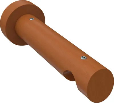 Produktbild von Interdeco Träger mit Abstand 12 cm / Wandhalterung für Gardinenstangen 20 mm Ø, 1-läufig Kirschbaum lackiert, Typ Talent