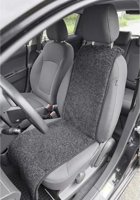 Produktbild von 2x Universal Schurwolle Auto Sitzauflage Schwarz Pkw Sitzschoner Sitzaufleger Wolle Schonbezug Autositzauflage