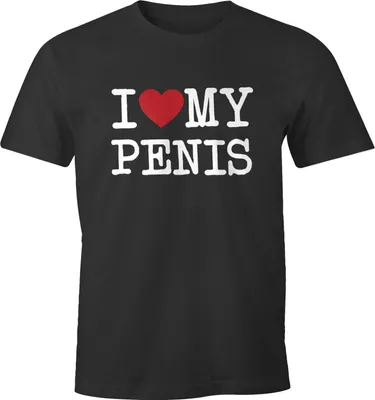 Produktbild von Herren T-Shirt Spruch I love my I love your Boobs lustiges ironisches Fun-Shirt Moonworks® my Penis anthrazit XXL