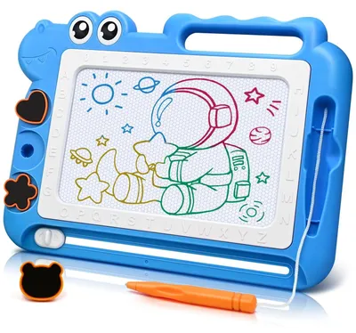 Zdjęcie produktu dla Magnetyczna tablica do rysowania - Tablica z dinozaurami - Zmywalna zabawka dla dzieci - Zabawka edukacyjna - Wiek 3-7 lat - Kreatywna aktywność
