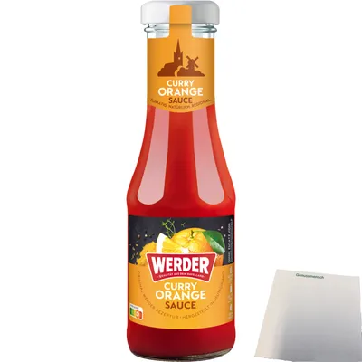 Produktbild von Werder Curry Orange Sauce (250ml Flasche) + usy Block