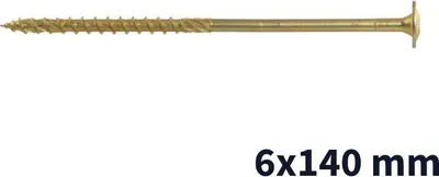 Produktbild von Wkręt-met Zimmermannsschrauben für Holz mit Scheibenkopf 6x140 50 Stk.