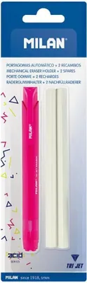 Imagen del producto de Milan - Sujetador automático para gomas + 2 gomas. Transparente. Talla única